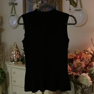 NEW Talbots Black High Neck Sweater Tank Top